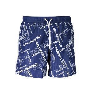 Karl Lagerfeld Blu Polyester Men Swim Men's Boxer
